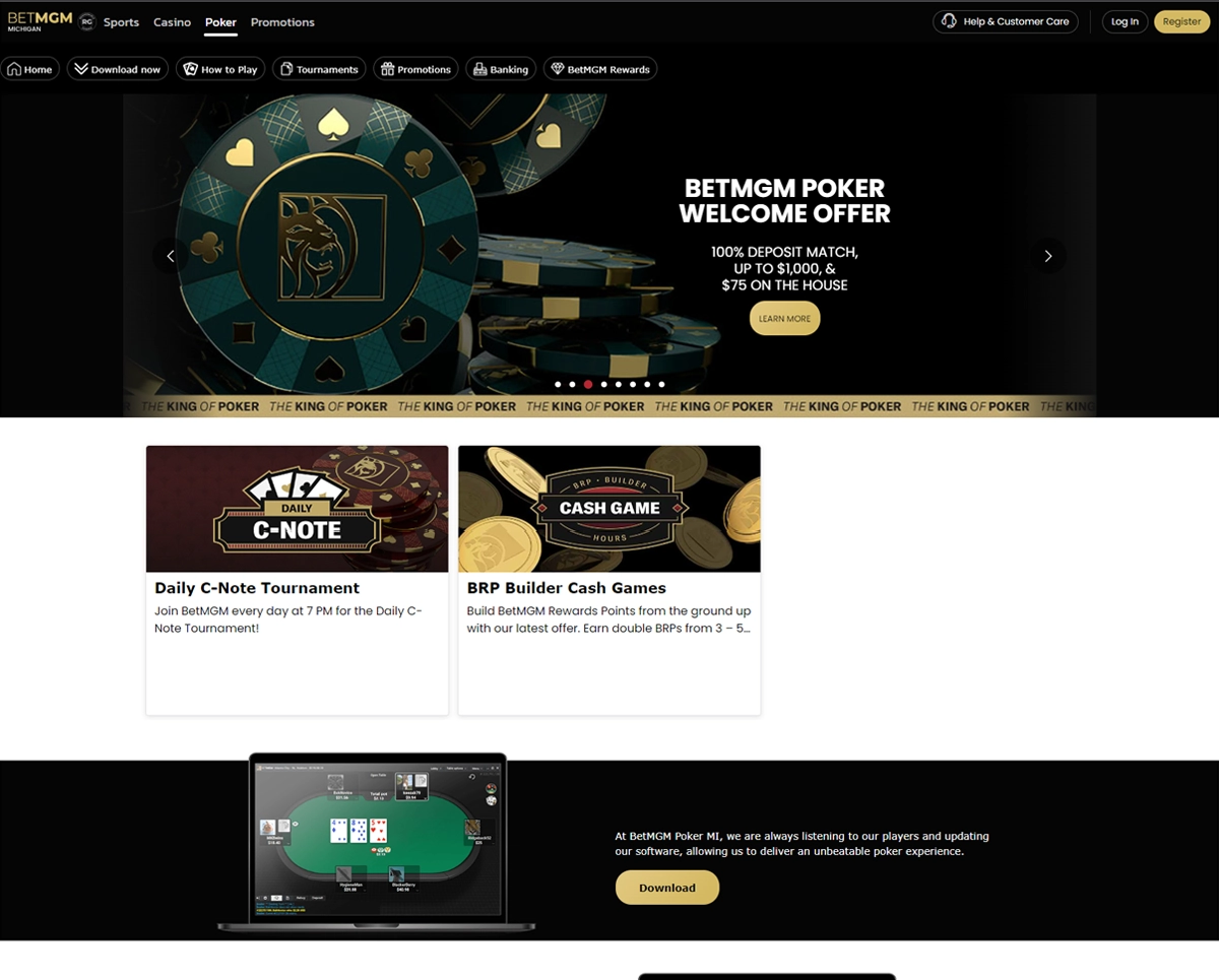 BETMGM Poker Screenshot