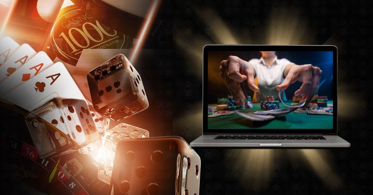 Online Live Casino Dealer - Casino Chips - Cards - Dice