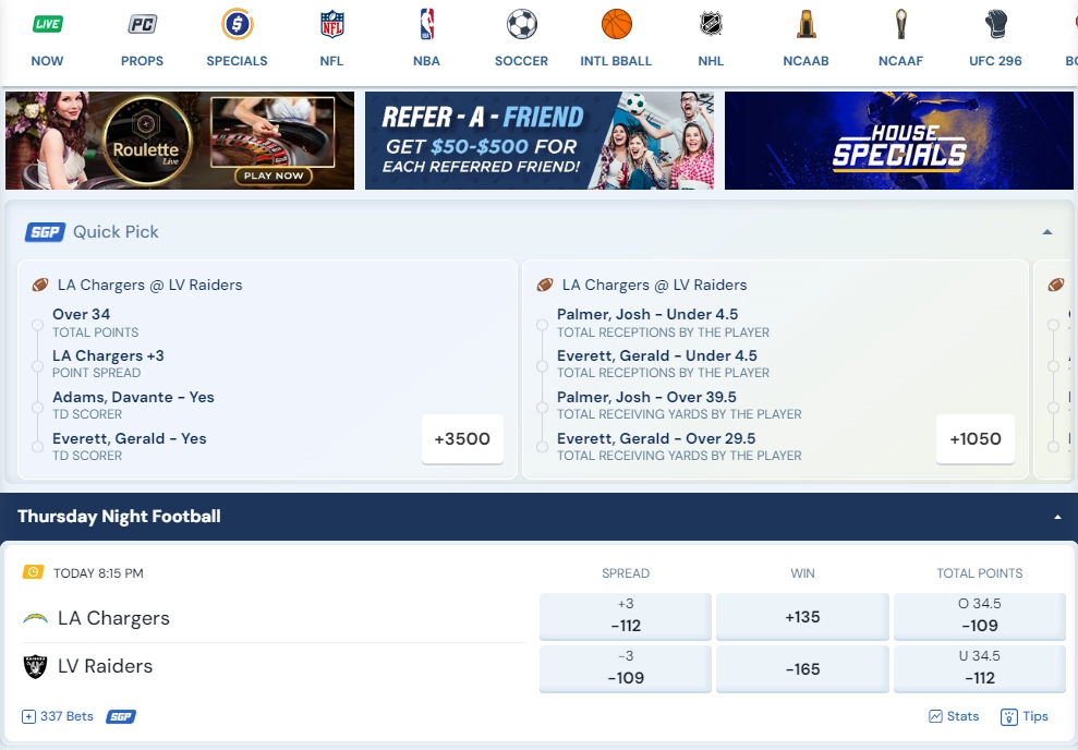 BetRivers Betting Lines NJ Screenshot