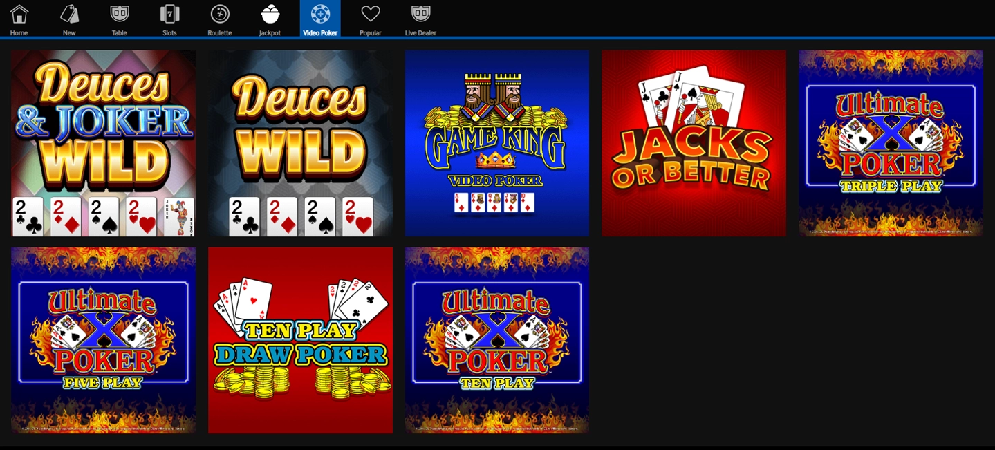 Betway Video Poker Screenshot