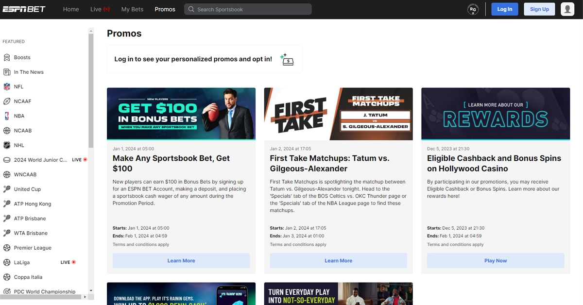 ESPN Promos Hub Screenshot