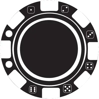 blank poker chip with dice