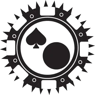 spade and circle poker chip
