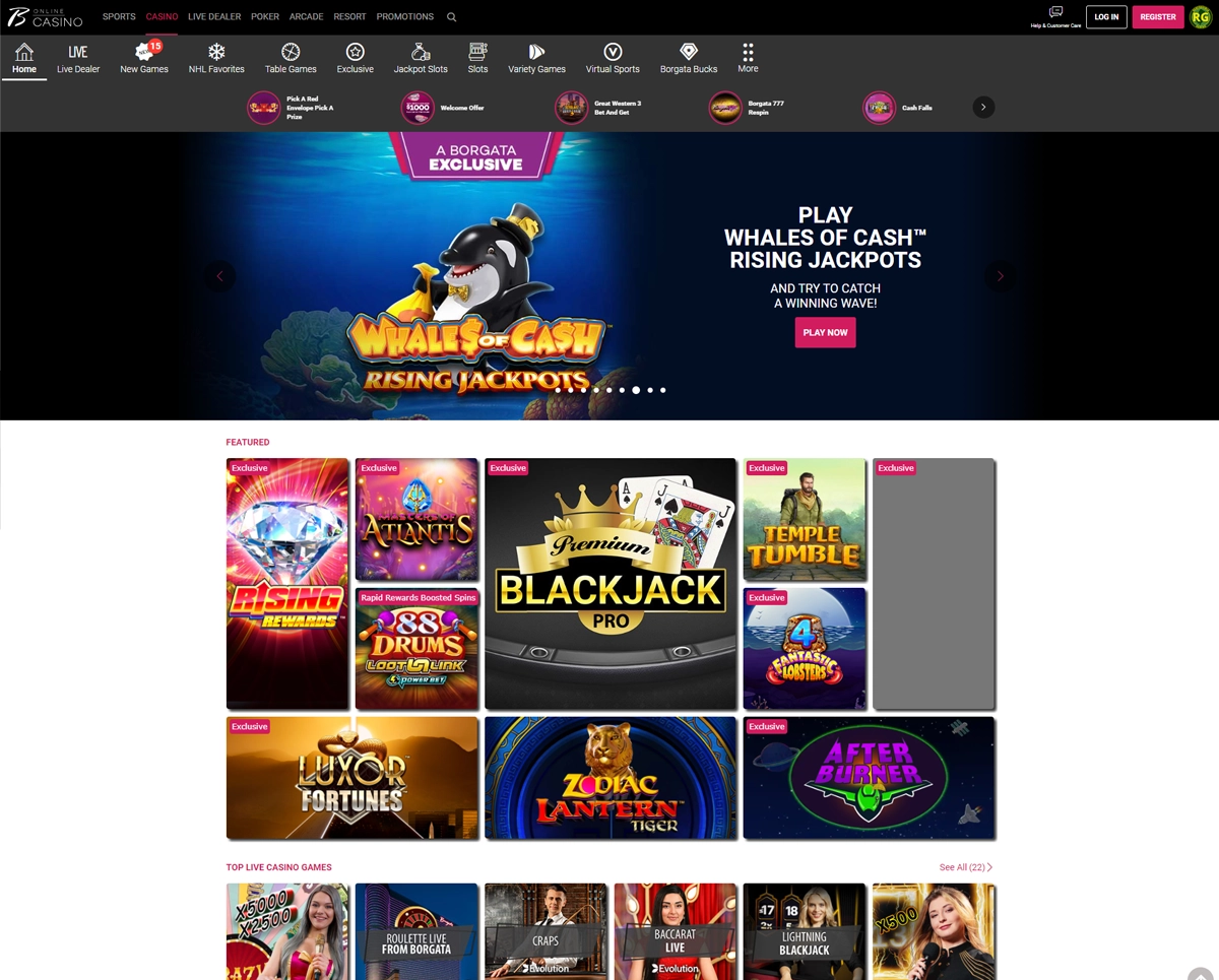 Borgata Casino Hub Screenshot