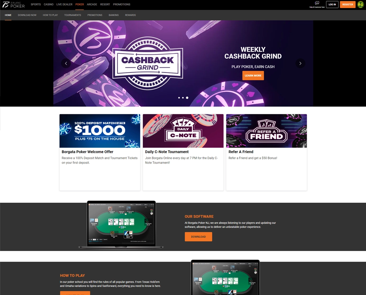 Borgata Poker Hub Screenshot