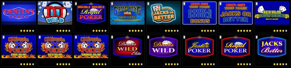 Golden Nugget Video Poker Screenshot