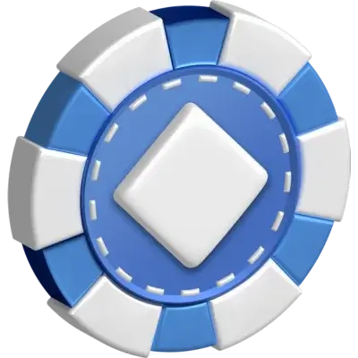 blue poker chip