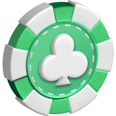 green poker chip