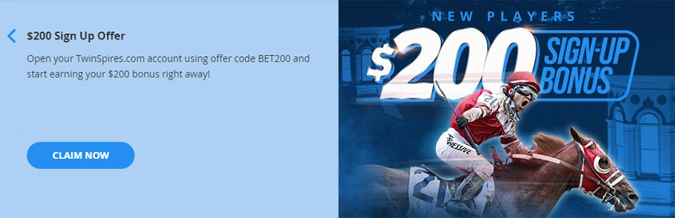 $200 Sign Up Offer at TwinSpires Banner