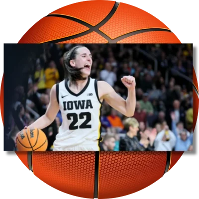 basketball graphic with picture of caitlin clark