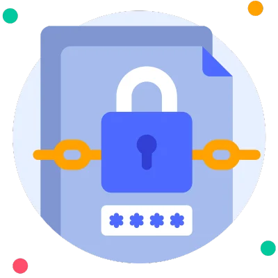 document with lock and password icon