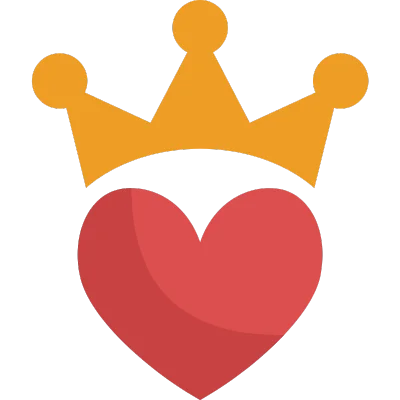 heart with crown on top