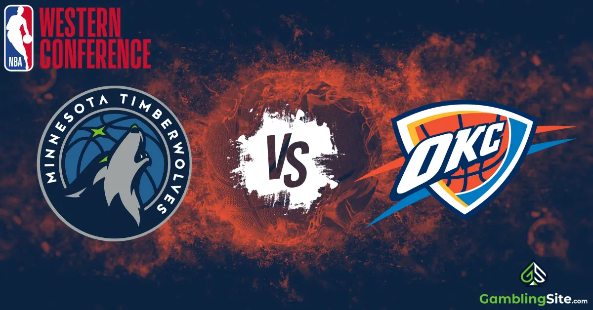 Minnesota Timberwolves vs. Oklahoma City Thunder - NBA Western Conference Logo