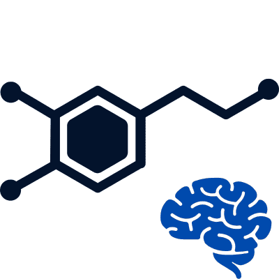 Dopamine with Brain Icon