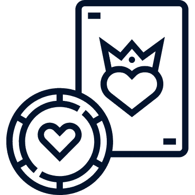 poker chip and playing card