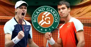 Jannik Sinner vs. Carlos Alcaraz - Roland Garros Logo