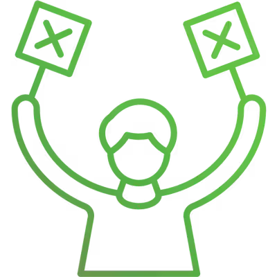 Person Holding Up X Signs