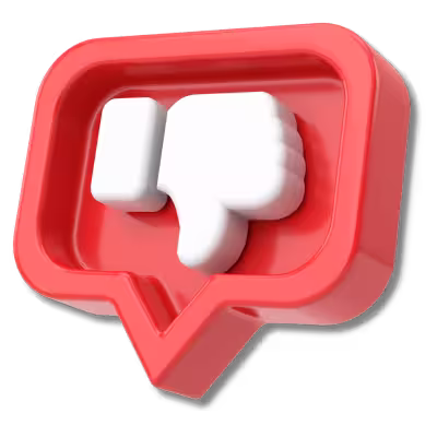 3D Dislike Icon