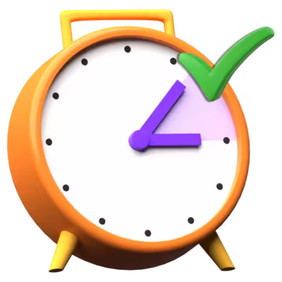 3D Right Time Icon