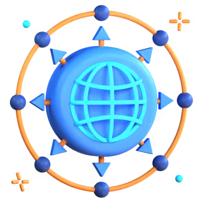 Decentralized Web 3D Icon