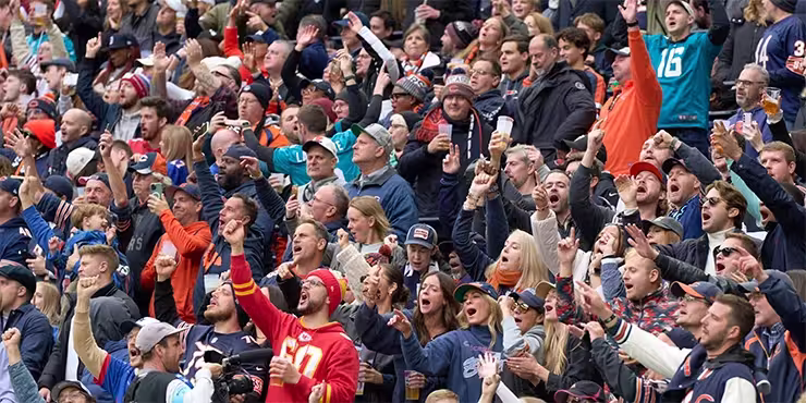 Fans at a NFL Overseas Game