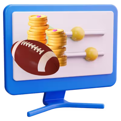 Football Line Adjustments 3D Icon