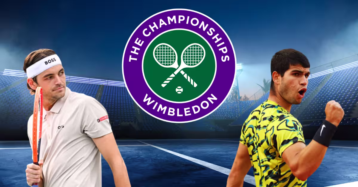 Taylor Fritz vs. Carlos Alcaraz - Wimbledon Logo