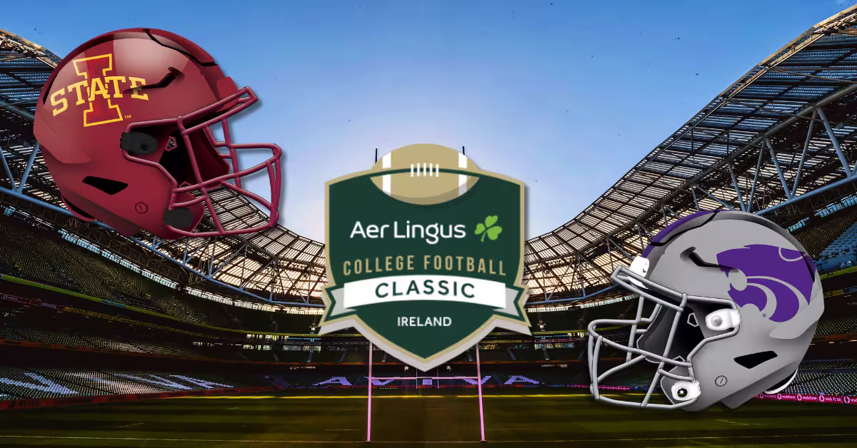 Iowa State Cyclones vs. Kansas State Wildcats - Aer Lingus College Football Classic Logo - Aviva Stadium, Dublin