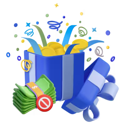 No-rollover Casino Bonus 3D Icon