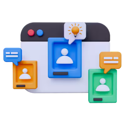 Online Community 3D Icon