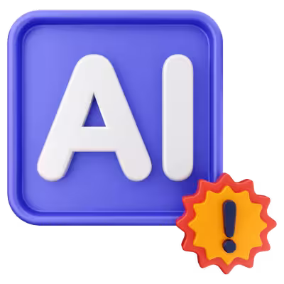 3d warning danger alert caution risk important sign ai