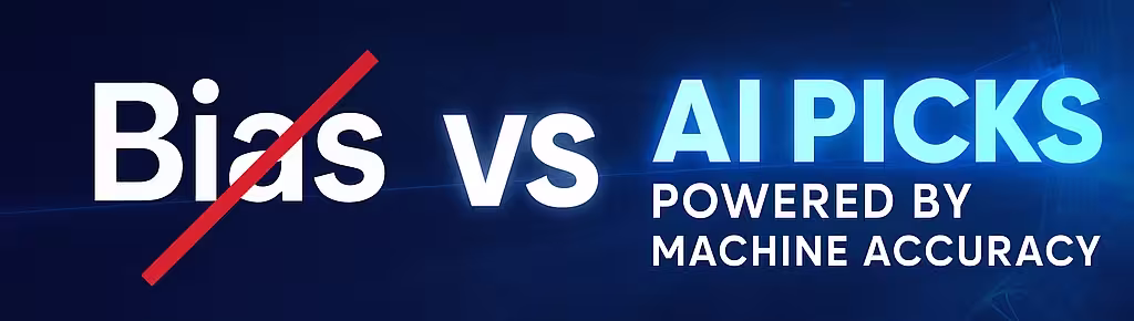 Bias' is crossed out vs AI Picks — Powered by Machine Accuracy Banner