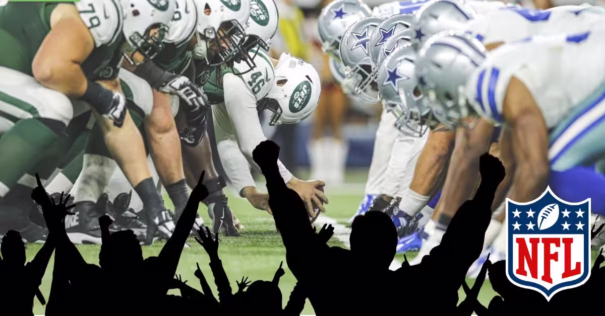 Dallas Cowboys vs New York Jets - Football Fans Excited - NFL Logo - Most Overhyped NFL Teams 2025