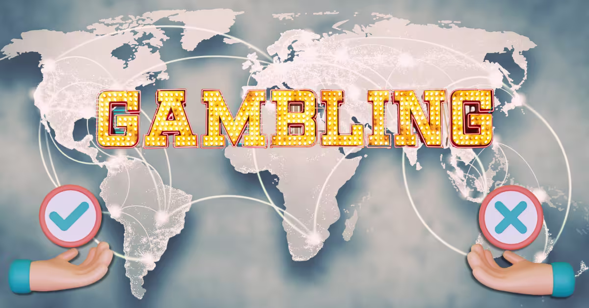 Global Map - Gambling Sign - 3D Approved Sign with Hand - Hand Holding A Rejection Symbol 3D Illustration