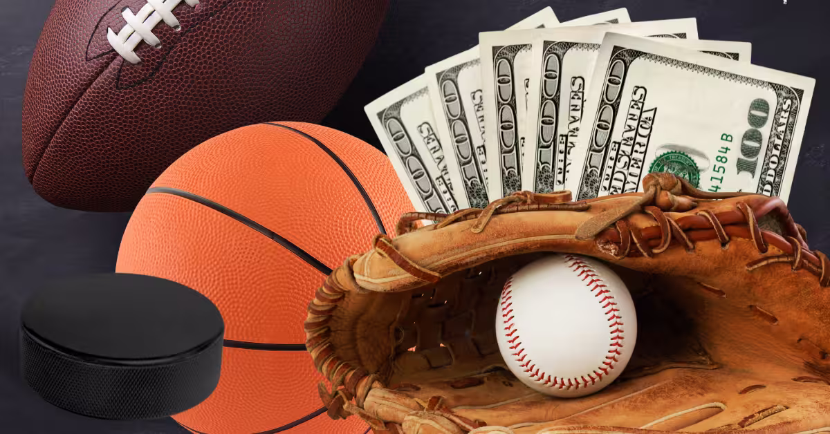 Different Sports and Dollar Bills