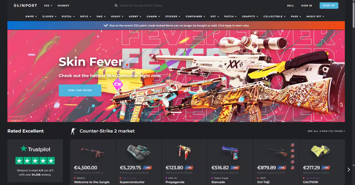 Skinport Hub Screenshot