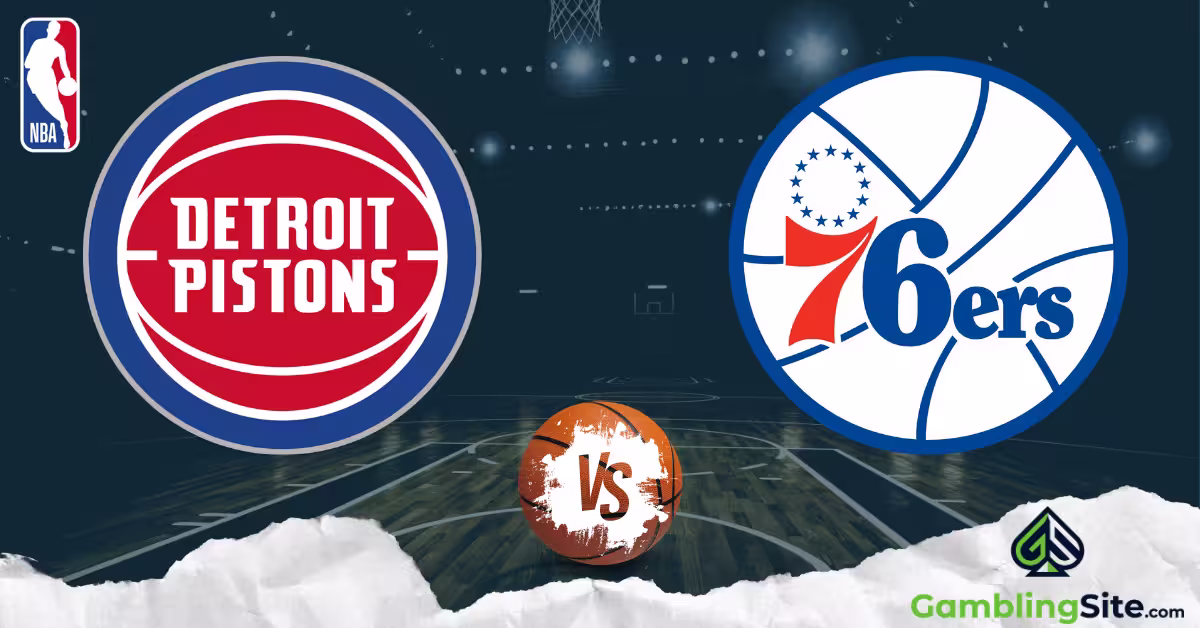 Detroit Pistons vs. Philadelphia 76ers - NBA Logo