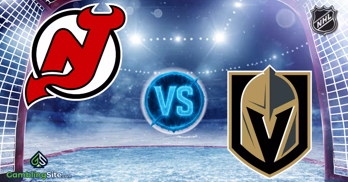 New Jersey Devils vs. Vegas Golden Knights - NHL Logo