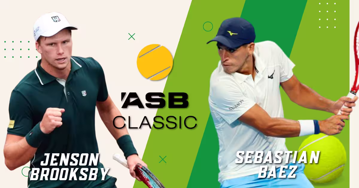 Jenson Brooksby vs. Sebastian Baez - ASB Classic Logo