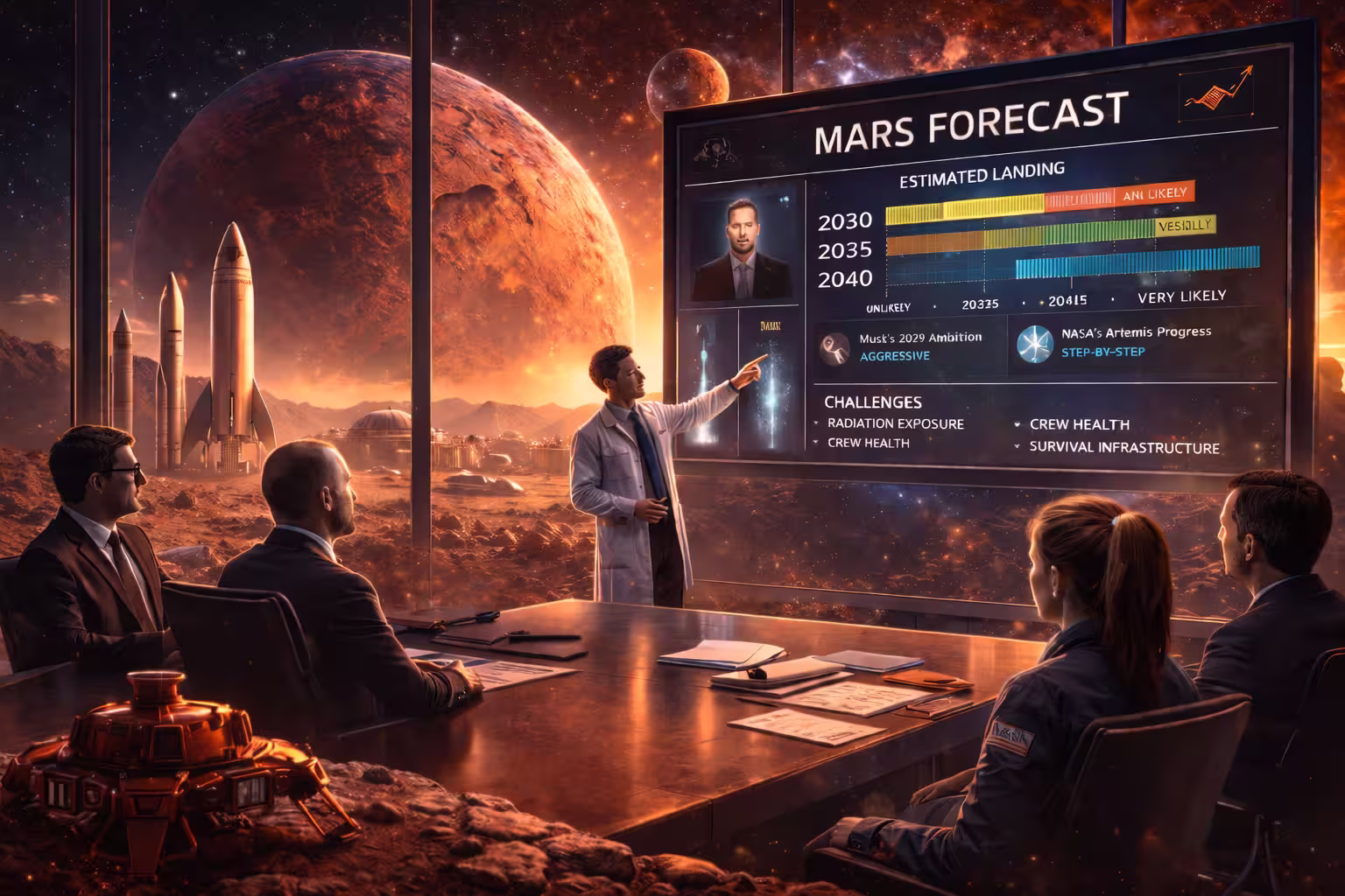 Expert's Predictions for Mars Landing