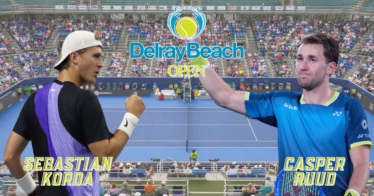 Sebastian Korda vs. Casper Ruud - Delray Beach Open Logo