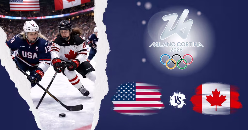 USA vs. Canada Women's Hockey - 2026 Winter Olympics Logo