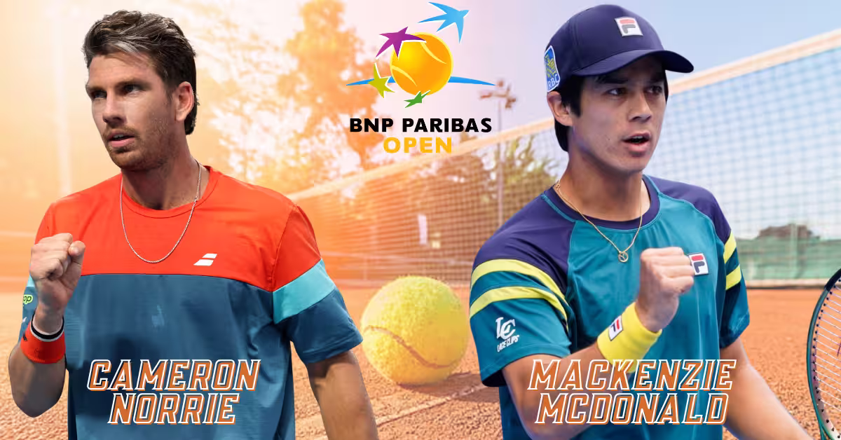 Cameron Norrie vs. Mackenzie McDonald - BNP Paribas Open Logo