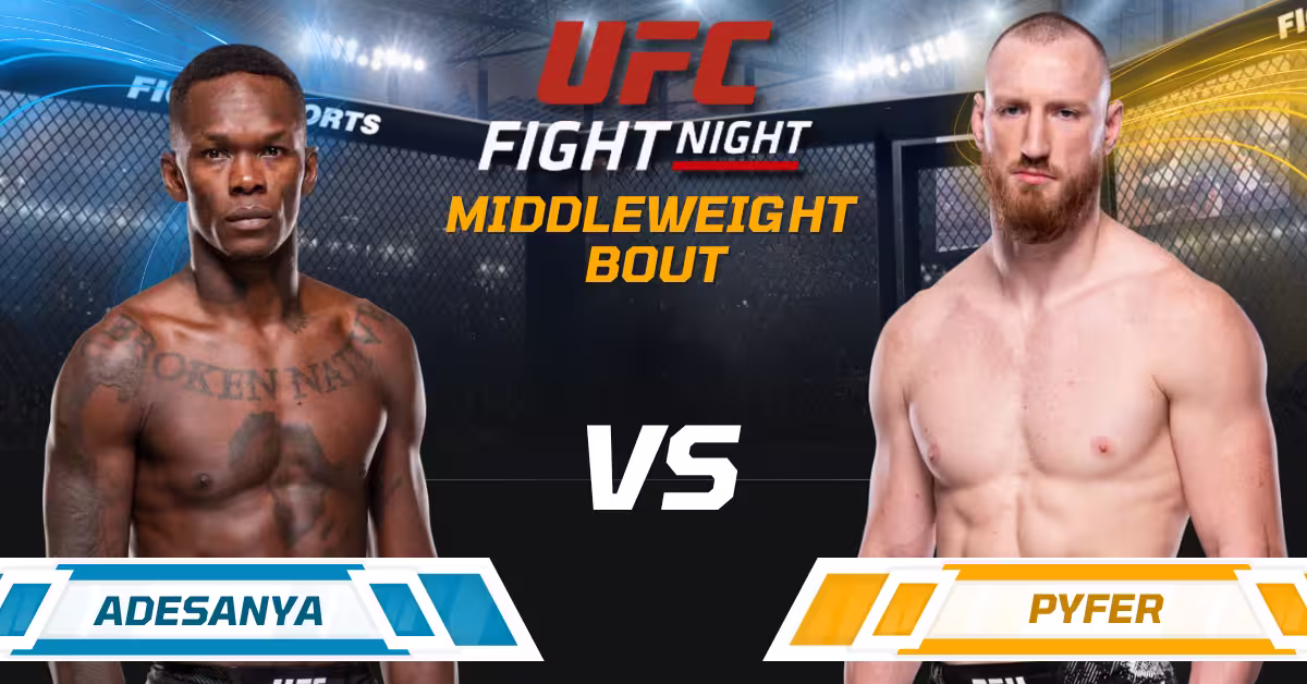 Israel Adesanya vs. Joe Pyfer - UFC Fight Night Logo