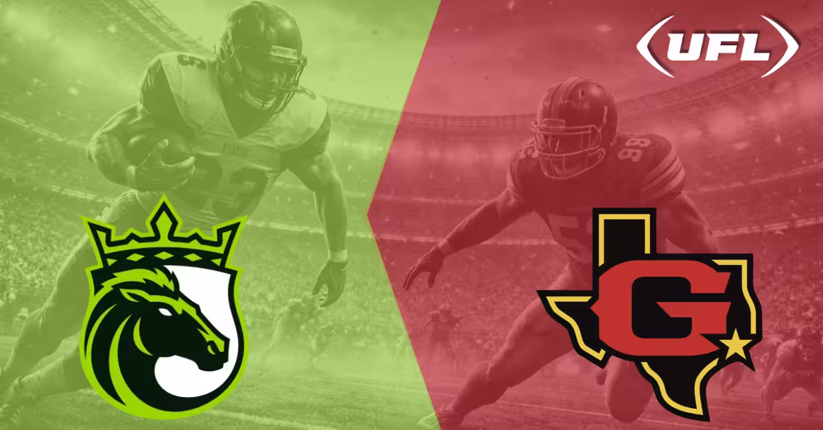 Louisville Kings vs. Houston Gamblers - UFL Logo