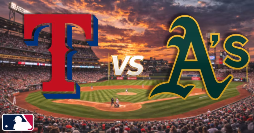 Texas Rangers vs. Athletics - MLB Logo