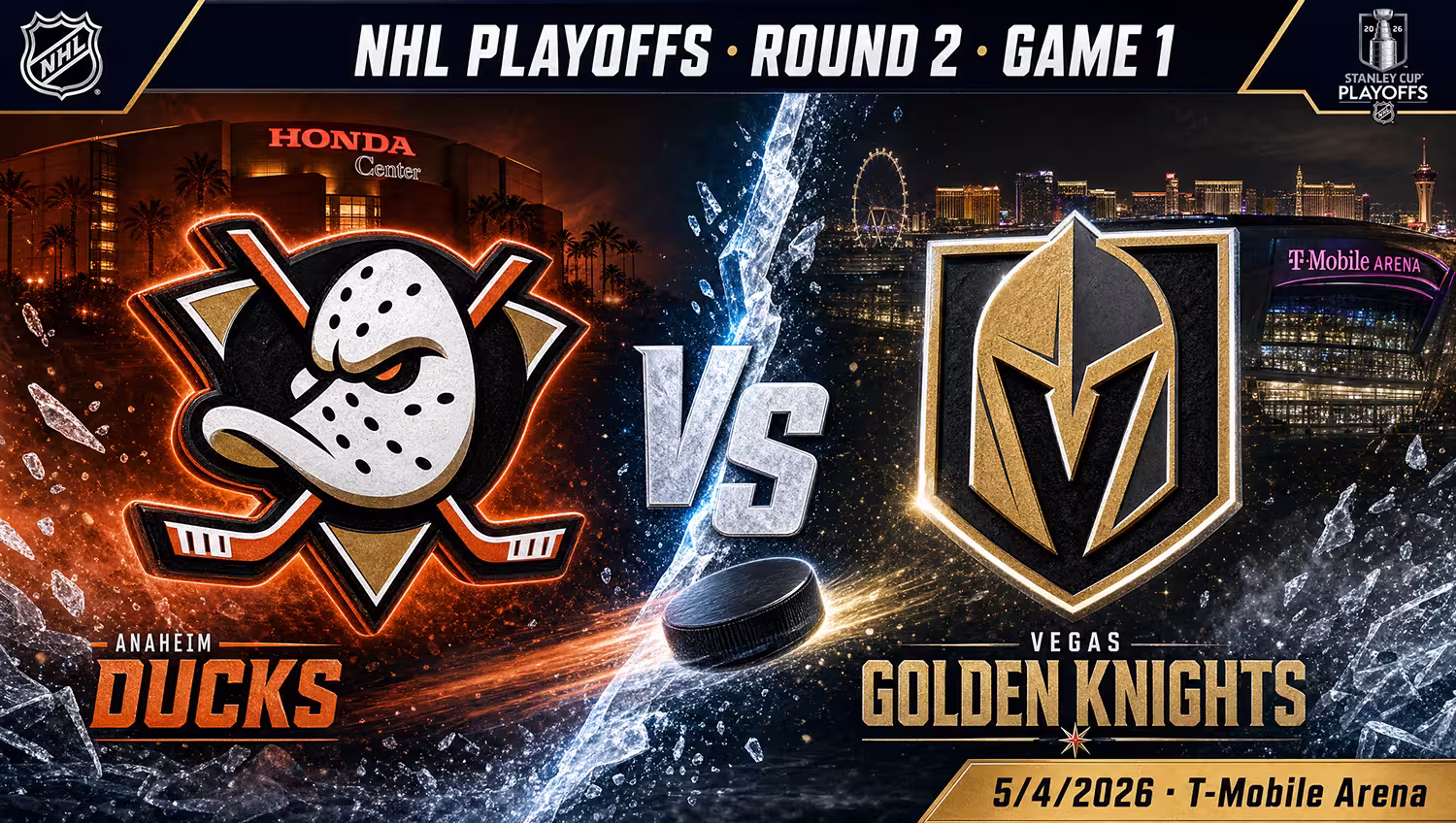 Ducks vs Golden Knights Game 1 Prediction