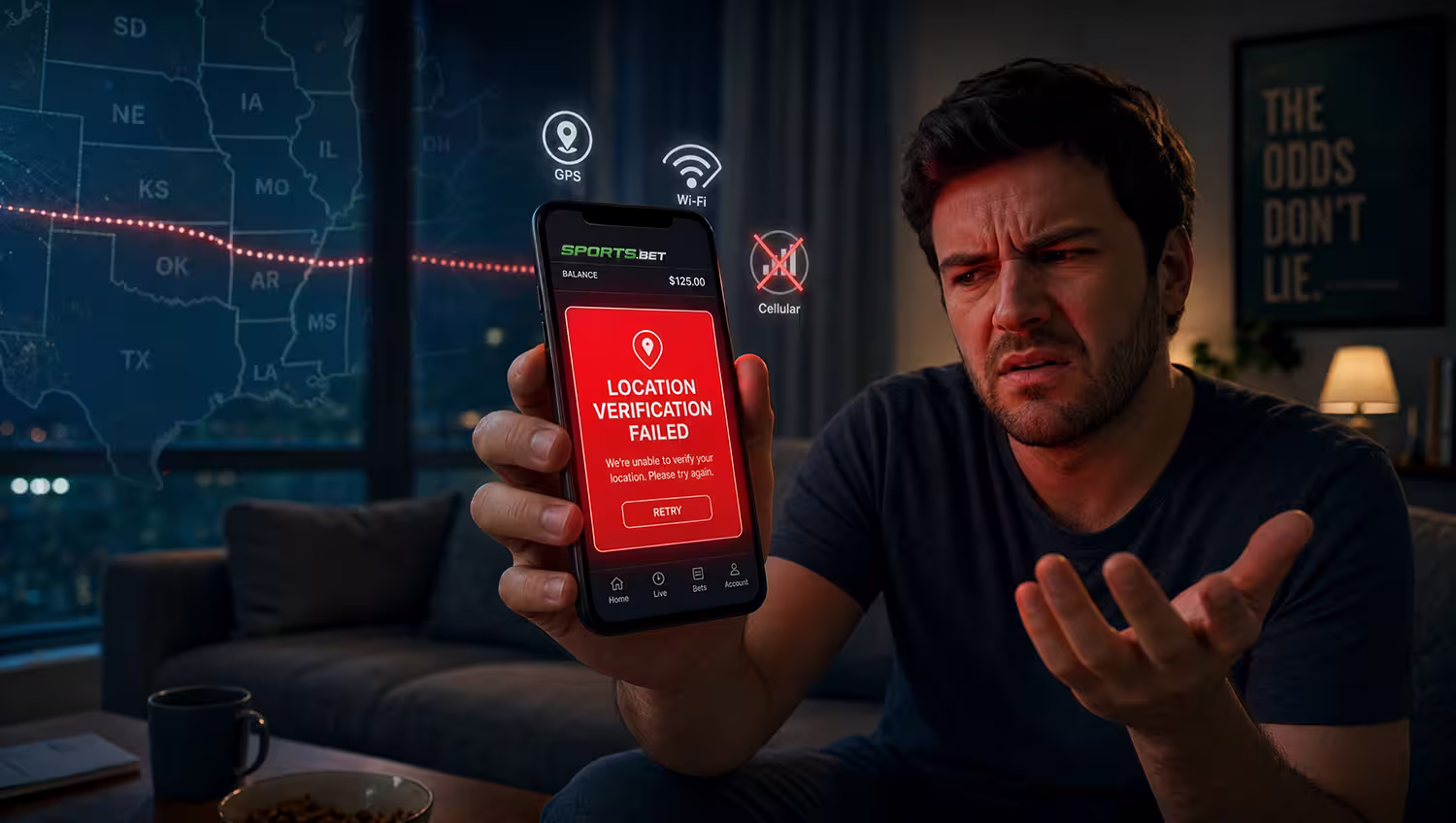 Man Having Geolocation Errors on Betting App