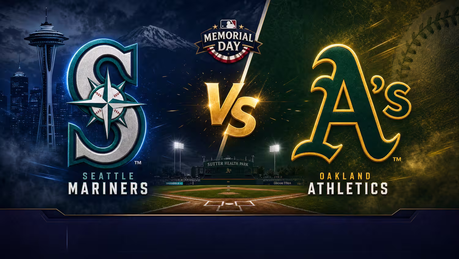Mariners vs. Athletics Memorial Day 2026