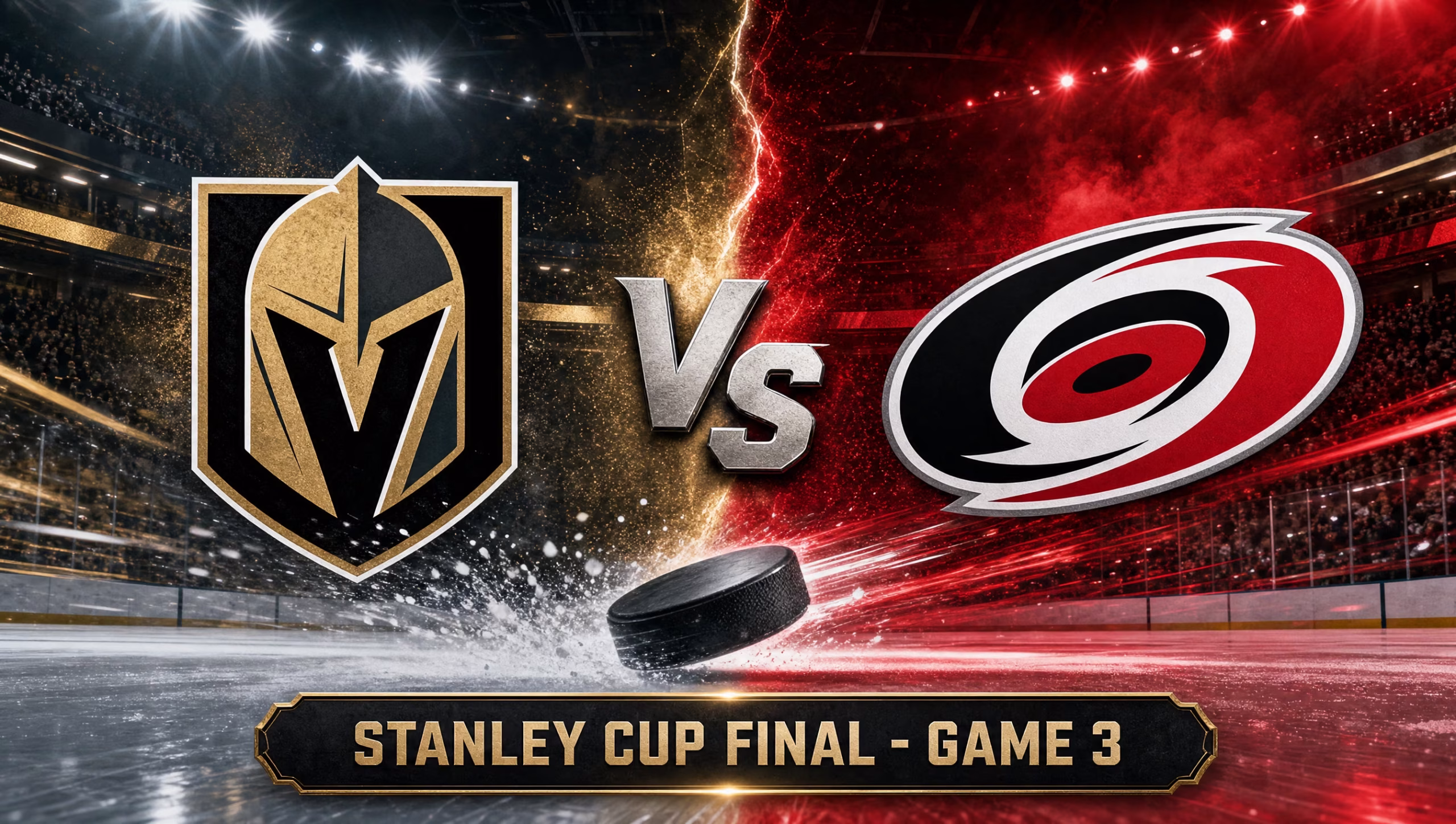 Vegas Golden Knights vs Carolina Hurricanes Stanley Cup Final Game 3